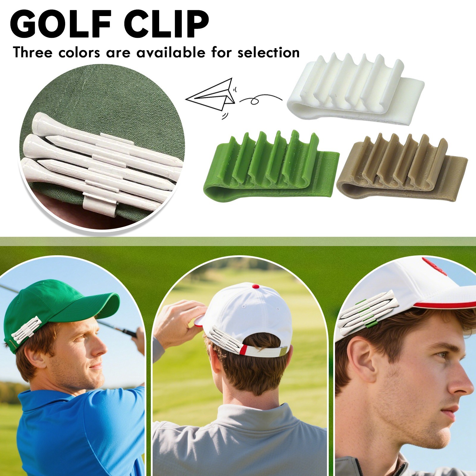 Golf Equipment Holder - Klip Topi Tempat Duduk Golf Cocok
