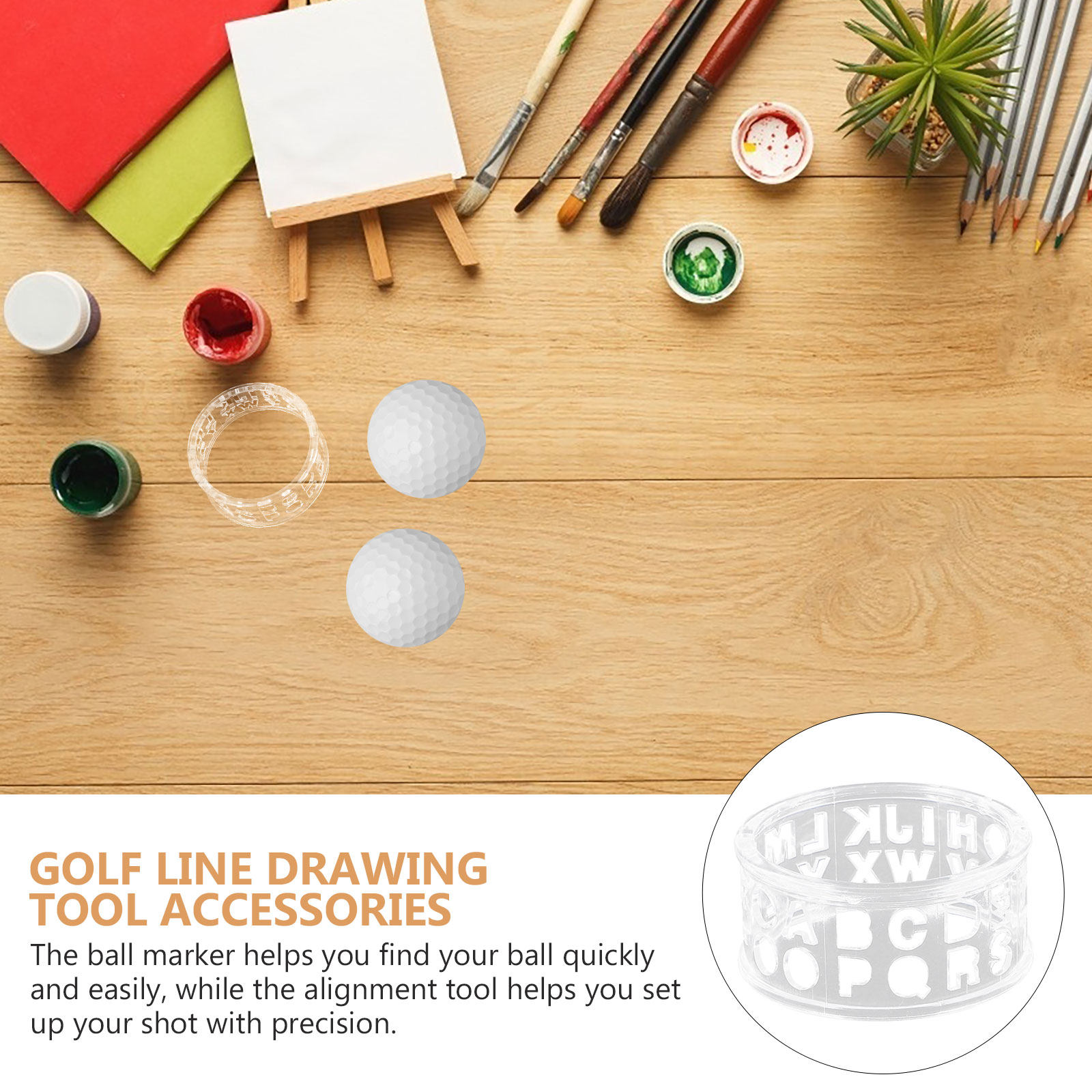 4 buah Penanda Bola Golf, Sten - Golf Equipment Drawing ulasan dan harga