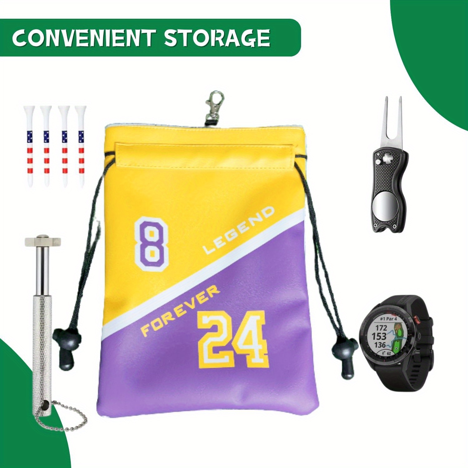 Kantong Barang Berharga Golf L - Golf Equipment Drawing ulasan dan harga